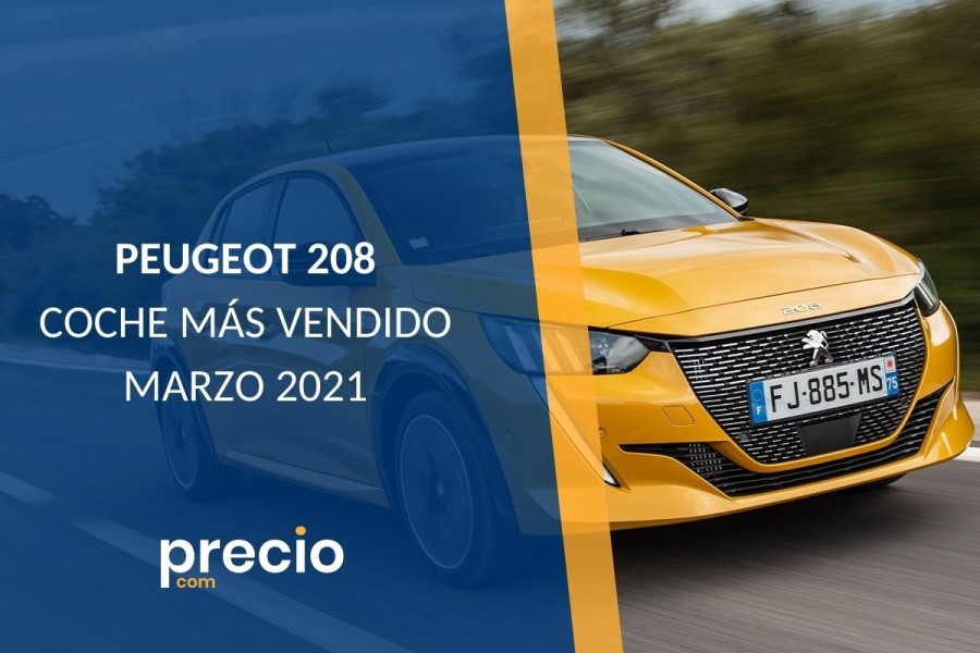 Peugeot 208 amarillo, coche más vendido en marzo 2021