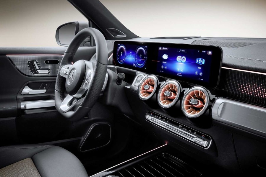 Interior del nuevo Mercedes-Benz EQB 2021