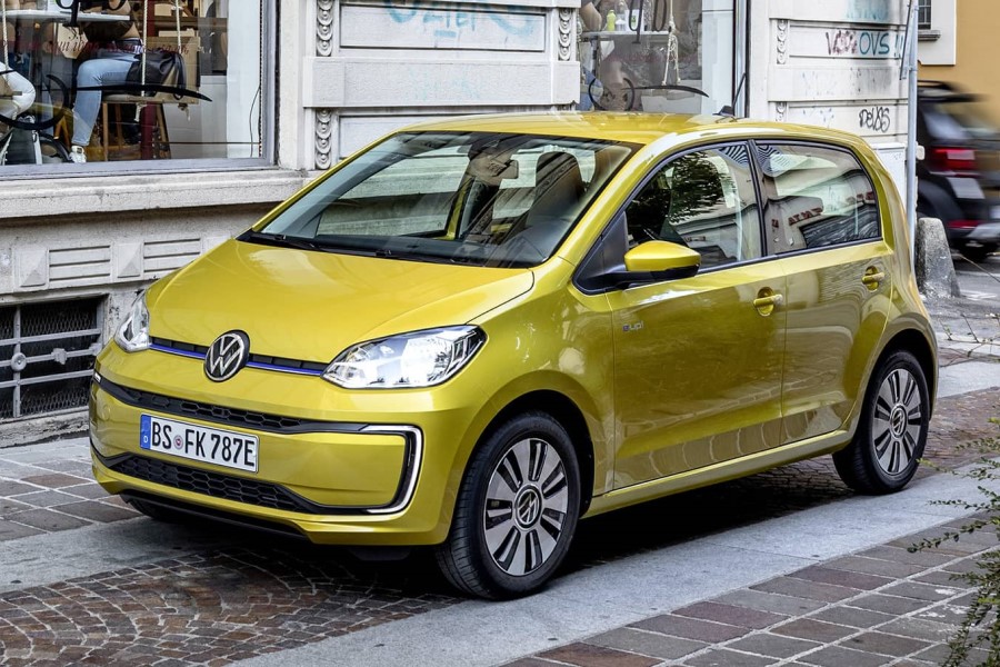 Volkswagen e-UP! Coche eléctrico amarillo del Grupo VAG